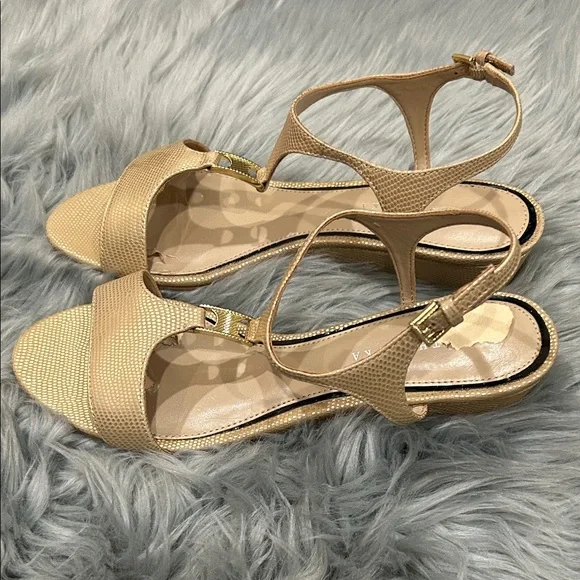 Judith Ripka Metallic Gold Sandals - Picture 4 of 11